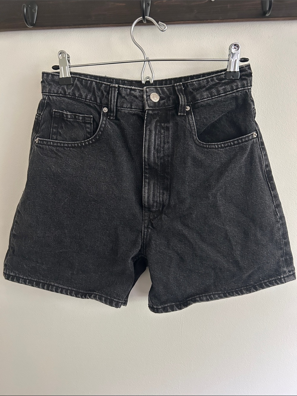 Women’s Black Denim Shorts - Classic High-Rise Fit